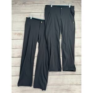 Lot of 2 Columbia Just Right Omni Shield Hiking Trek Capri Pants Womens 10 Black